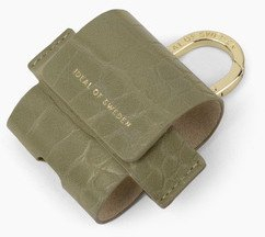 Торбичка за слушалки IDeal of Sweden Mini Flo Bag Sage Croco, за AirPods 3, зелена