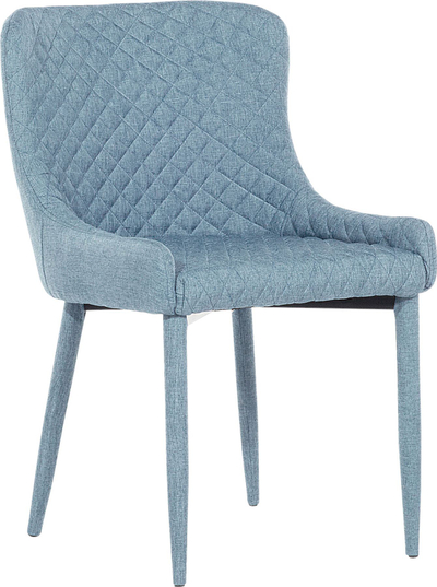 Set karrigesh për ngrënie SOLANO, 2 copë, me tapiceri stofi, blu turquoise
