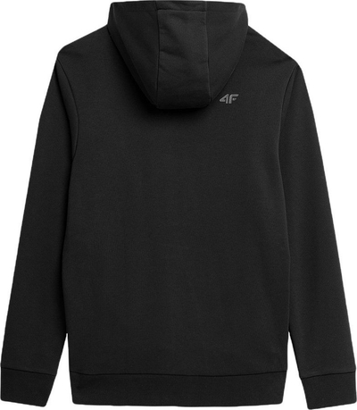 Hanorak për burra 4F M266, me kapuç, me print SPORTSWEAR, i zi