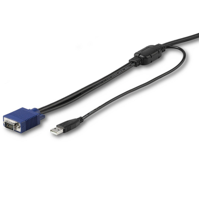 Кабел KVM StarTech.com RKCONSUV6, VGA USB, 1.8 m, црн