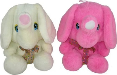 Lodër pelushi elefant Sun Day, 31cm, me fjongo, gri