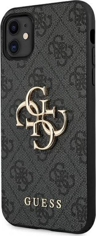 Futrollë telefoni Guess GUHCN614GMGGR, për iPhone 11 6.1", hardcase 4G, gri