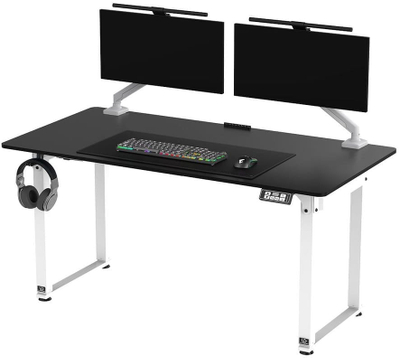 Tryezë elektrike e rregullueshme Ultradesk UDESK UP WTBB, 160×75 cm, lartësi 72–118 cm, me mousepad XXL