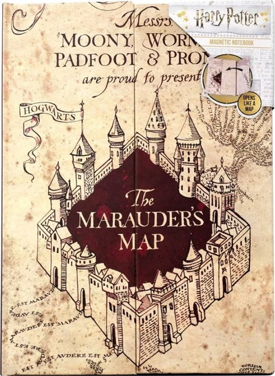 Fletore Harry Potter Marauders Map, A5, me mbyllje magnetike