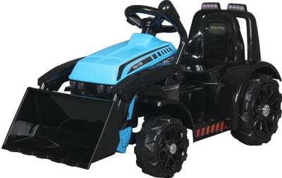 Traktor me bateri Leantoys ZP1001B, ride on për kalamaj, me kovë dhe borinë, blu e zezë