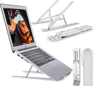 Mbajtës laptopi Mozos N3 SV, alumin, kapacitet 8 kg, argjendtë