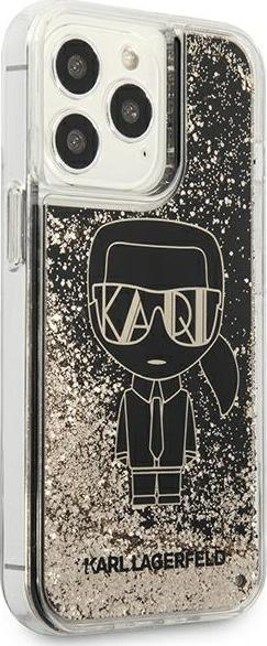Mbulesë telefoni Karl Lagerfeld KLHCP13XLGGKBK, për iPhone 13 Pro Max 6.7", hardcase Liquid Glitter Gatsby, e zezë
