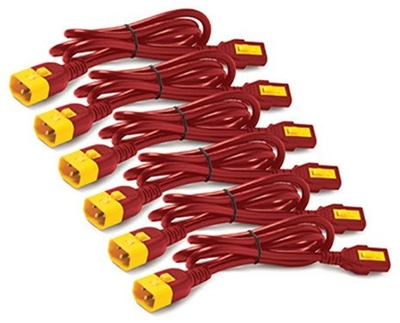 Set kabllo energjie APC, C13 me C14, 1.8 m, 6 copë, i kuq