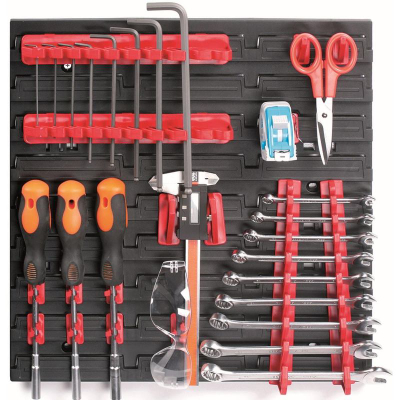 Pllakë organizuese veglash Prosperplast KBBS4040, 2x 38x39 cm, plastike e fortë, e zezë