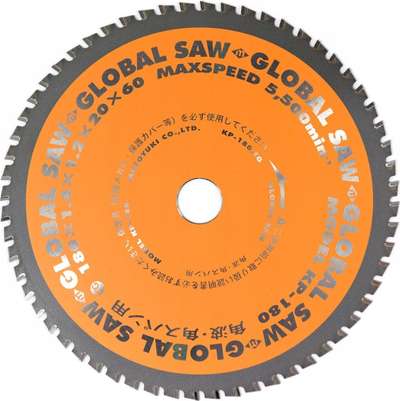 Teh sharre rrethore GLOBAL SAW CERMET, 180mm, 60 dhëmbë, për hekur të hollë