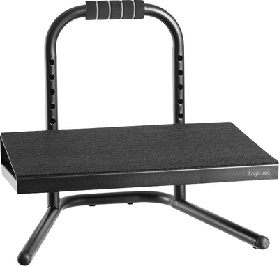 Mbajtëse këmbësh LogiLink Adjustable Footrest, e rregullueshme, konstruksion çeliku, e zezë