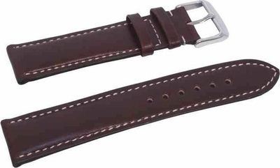 Rrip ore Zeppelin Cordovan, 22 mm, lëkurë, kafe