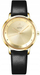 Orë dore Giewont Sapphire Gold GW4130-A3, femra, 34mm, kornizë e artë, rrip i zi
