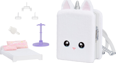 Set loje L.O.L. Na Na Na Surprise 3 në 1 Unicorn Mini Backpack, kukull 10 cm, çantë shpine unikorni, e bardhë