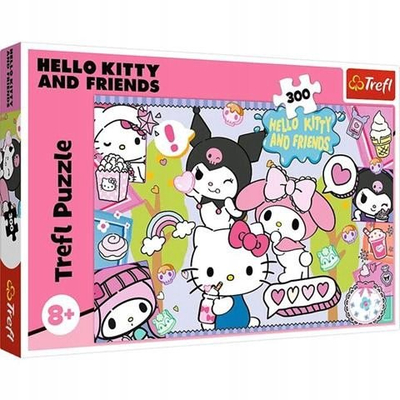 Puzzle Trefl Crazy Hello Kitty Trio, 300 copë, shumëngjyrësh