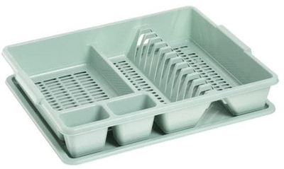Kullojse pjate Feeby Plate Strainer, plastike, kompakte, ngjyrë mint