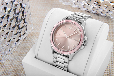 Orë dore Calvin Klein Lively Rose, 38mm, çelik inox, rozë