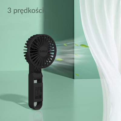 Ventilator portativ i palosshëm Orico GXZ-F833, 2000mAh, USB-C, jeshil i errët