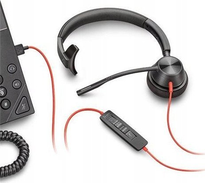 Kufje me mikrofon HP Poly Blackwire 3315, mono, USB C dhe 3.5mm, të zeza