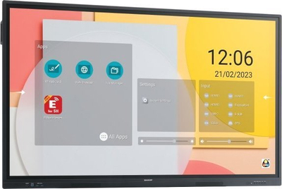 Ekran interaktiv Sharp PN-LC752, 75", 4K Ultra HD, Android 11, i zi