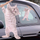 Sticker xhami Ride With Hanging Cat, dekorativ për makinë, shumëngjyrësh