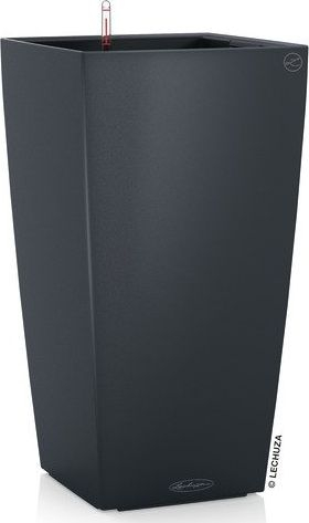 Vazo vetë-ujitëse Lechuza Trend Cubico Color, 22", plastike, ngjyrë arre (nutmeg) mat