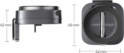 Mbajtës universal udhëtimi Mobile Origin, magnetik, rrotullim 360°, i zi