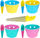 Set filxhanësh akullore Excellent Houseware, 9 pjesë, me lugë dhe lugë nxjerrëse, shumëngjyrësh