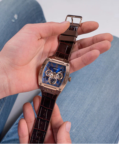Orë dore për burra Guess Phoenix GW0202G2, kafe