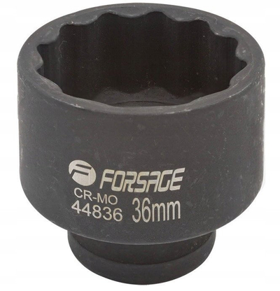 Çelës goditës Impact Socket 1/2", 36 mm, 12-këndor, mur i hollë