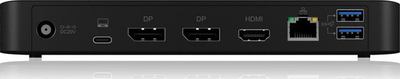 Docking Station ICY BOX IB-DK2405-C, USB-C, 2x DisplayPort HDMI, e zezë