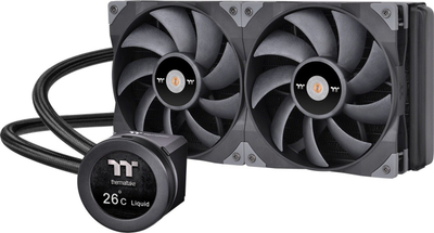 Ftohës uji për CPU Thermaltake Toughliquid Ultra 280, radiator 280mm, ekran LCD 2.1", i zi