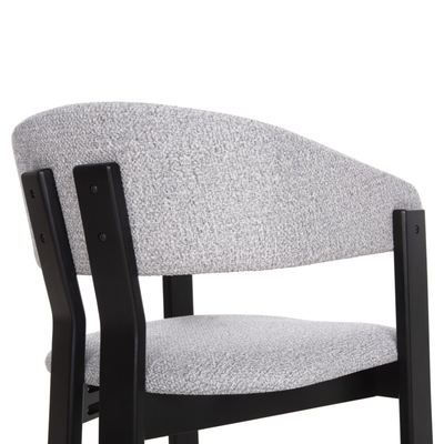 Set karrigesh Zarra HM9970.02, dru rubberwood, tapiceri gri e hapur, strukturë e zezë