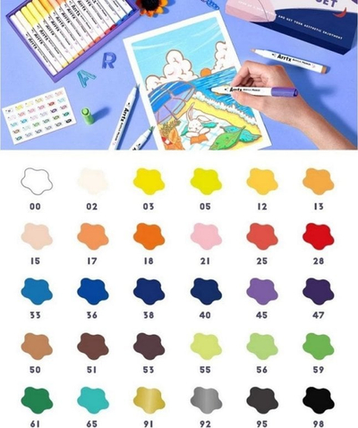 Set markera akrilik Arrtx Acrylic Marker 30B, 30 ngjyra klasike