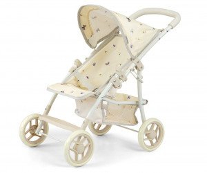 Karrocë lodër për kukulla Milly Mally Natalie Nature, deri 50 cm, paloset, bezhë