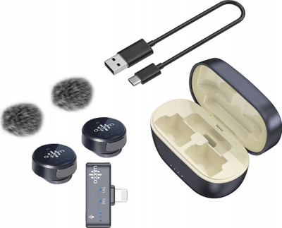 Mikrofon wireless Luucco Mini K2, 2x, Lightning për iPhone, i zi