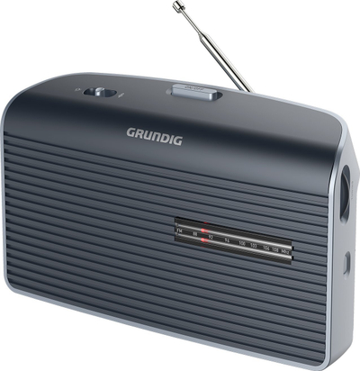 Radio portative Grundig Music 60X G, FM AM, me bateri edhe me rrymë, gri