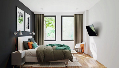 Mbajtëse muri për TV Vogel's TVM 3613 Comfort Tilt, 40"–70", e pjerrët, e zezë