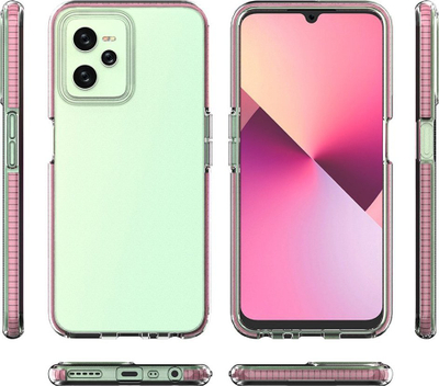 Këllëf telefoni Spring Case Realme C35, silikon TPU, me kornizë, rozë transparente