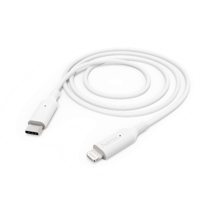 Kabllo Hama Fast Charge, USB-C në lightning, 1 m, e bardhë, 183295