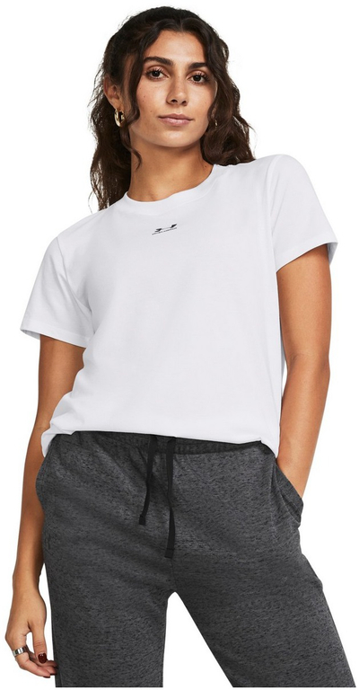 Bluzë sportive Under Armour Rival Core SS W 1383648, pambuk i lehtë, e bardhë