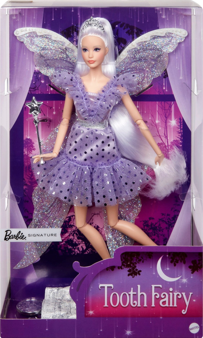Kukull Barbie JCW43 Tooth Fairy, koleksion, me aksesore, lejla e çelët