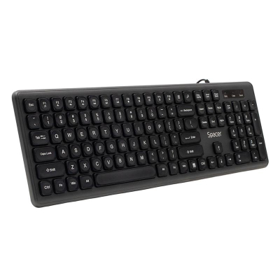 Tastierë Spacer SPKB LWP 03, USB, 104 taste, e zezë