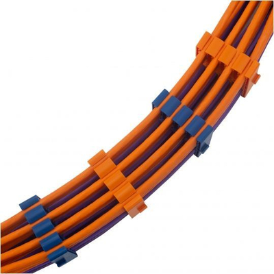 Organizues kabllosh rrjeti NEKU 24, plastik, për kabinet RACK, blu