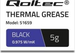 Pasta termike Qoltec 51659, 5g, 0.975 W/mK, e zezë