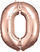 Balonë folie Amscan Super Shape, numri 0, 66 x 88 cm, rozë gold