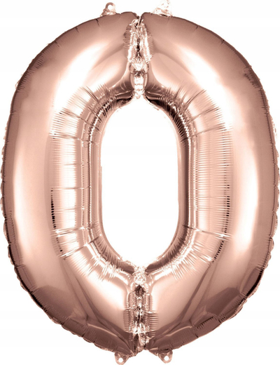 Balonë folie Amscan Super Shape, numri 0, 66 x 88 cm, rozë gold