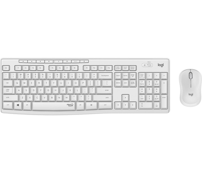 Set tastierë dhe maus Logitech MK295 Silent Wireless Combo, 2.4 GHz, të bardha