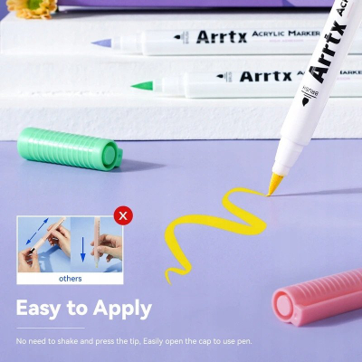 Set markerë akrilik ARRTX LC303144, majë felt-tip, 30 ngjyra