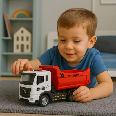 Lodër kamion ndërtimi LENA Worxx Volvo A25G, plastikë e mirë, bosht metalik
